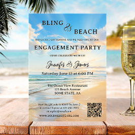Bling and Beach Foto Verloving Kaart