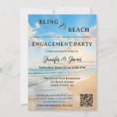 Bling and Beach Foto Verloving Kaart (Voorkant)