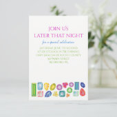 BLING Bat Mitzvah Invitation Party Receptie Kaart (Staand voorkant)