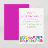 BLING Bat Mitzvah Invitation Party Receptie Kaart (Voorkant / Achterkant)