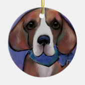 Bling Beagle Keramisch Ornament (Voorkant)