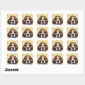 Bling Beagle      Vierkante Sticker (Vel)