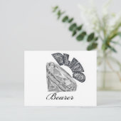 Bling Bearer Weddenschap Gift Briefkaart (Staand voorkant)