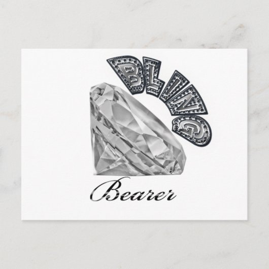 Bling Bearer Weddenschap Gift Briefkaart (Voorkant)