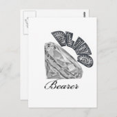 Bling Bearer Weddenschap Gift Briefkaart (Voorkant / Achterkant)