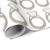 Bling Bing Verloving Bride Diamond Ring Bling Cadeaupapier (Rol Hoek)