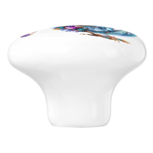 Bling Birds Thema Keramische Knop (Zijkant)