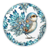 Bling Birds Thema Keramische Knop (Voorkant)