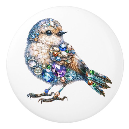 Bling Birds Thema Keramische Knop (Voorkant)