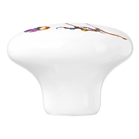 Bling Birds Thema Keramische Knop (Zijkant)