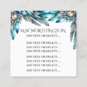 Bling Birds Theme Square handout of Visitekaartje (Achterkant)