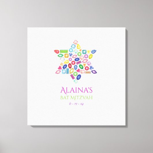 BLING BLING Bat Mitzvah Inloggen Board Canvas Afdruk (Voorkant)