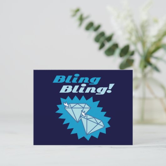 Bling Bling Briefkaart (Staand voorkant)