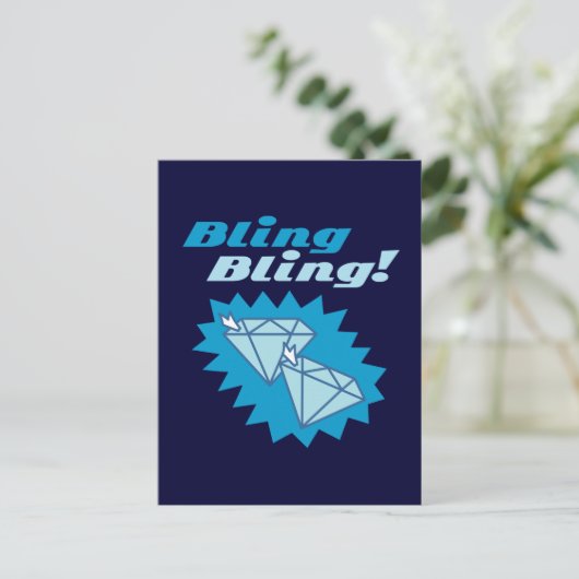 Bling Bling Briefkaart (Staand voorkant)