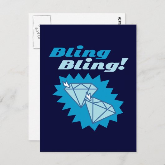 Bling Bling Briefkaart (Voorkant / Achterkant)