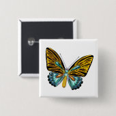 Bling Bling Butterfly Vierkante Button 5,1 Cm (Voorkant /achterkant)