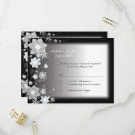 Bling Bling December bruiloft RSVP Uitnodiging Briefkaart