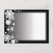 Bling Bling December bruiloft RSVP Uitnodiging Briefkaart (Achterkant)