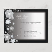 Bling Bling December bruiloft RSVP Uitnodiging Briefkaart (Voorkant)
