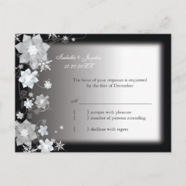 Bling Bling December bruiloft RSVP Uitnodiging Briefkaart