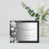 Bling Bling December bruiloft RSVP Uitnodiging Briefkaart (Staand voorkant)
