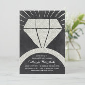 Bling Bling | Glitter-Kijk Bachelorette Party Kaart (Staand voorkant)