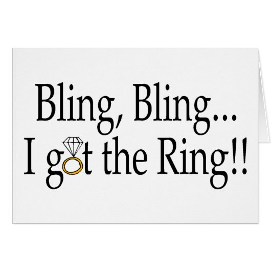 Bling Bling ik heb de ring (Voorkant Horizontaal)