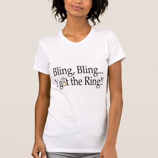 Bling Bling ik heb de ring. T-shirt (Voorkant)