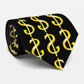Bling Blingey Dollar Sign Money Party Stropdas (Opgerold)