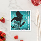 Bling Bombshell Sparkle verjaardagsfeestje | blauw Servet (Insitu)