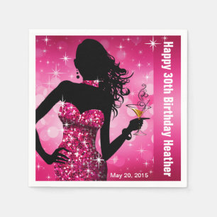 Bling Bombshell Sparkle verjaardagsfeestje fuchs Servetten