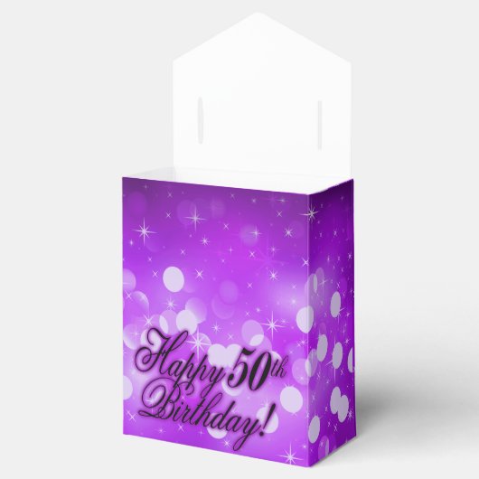 Bling Bombshell Sparkle Verjaardagsfeestje | PAARS Bedankdoosjes (Geopend)