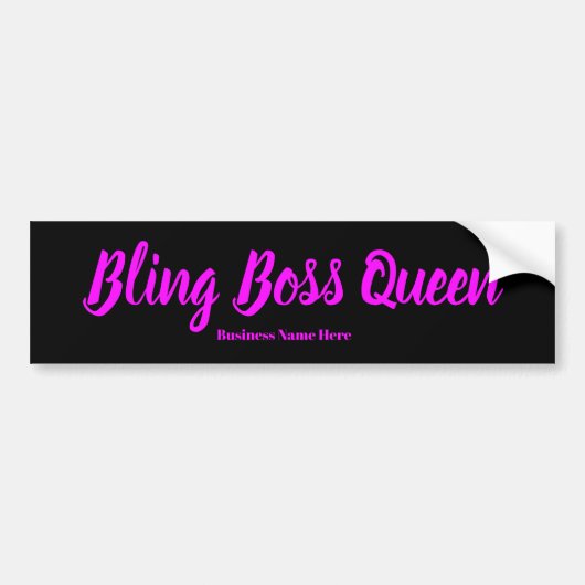 Bling Boss Queen Bumpersticker (Voorkant)