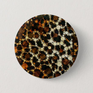 Bling Cheetah Print Ronde Button 5,7 Cm