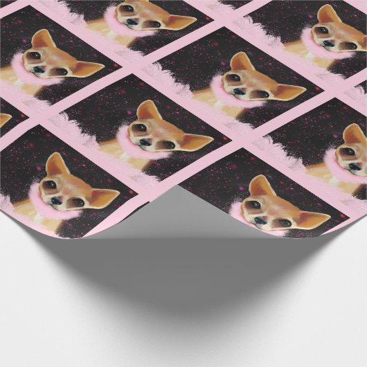 Bling Chihuahua Cadeaupapier (Hoek)