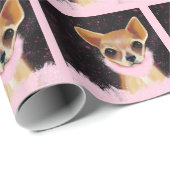 Bling Chihuahua Cadeaupapier (Rol Hoek)