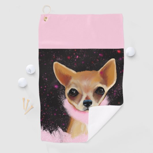 Bling Chihuahua Golfhanddoek (Insitu)