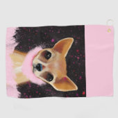 Bling Chihuahua Golfhanddoek (Horizontaal)