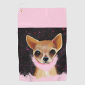 Bling Chihuahua Golfhanddoek (Voorkant)