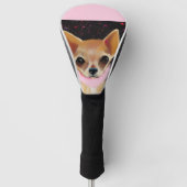 Bling Chihuahua Golfheadcover (Voorkant)