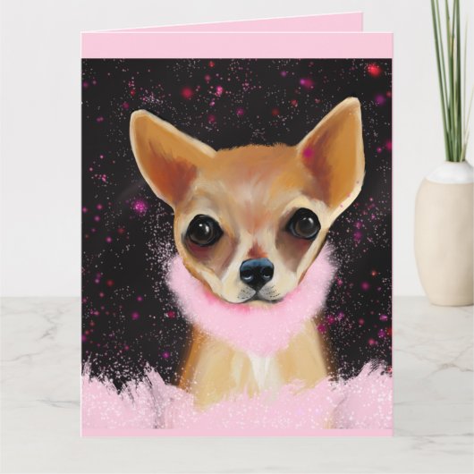 Bling Chihuahua Kaart (Voorkant)
