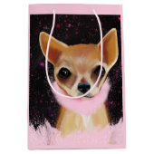 Bling Chihuahua Medium Cadeauzakje (Voorkant)