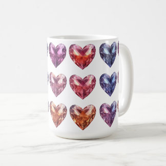 Bling Crystal Hearts Koffiemok