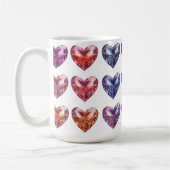 Bling Crystal Hearts Koffiemok (Links)