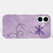 Bling Daisy over Stippen Case-Mate iPhone Case (Achterkant (horizontaal))