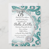 Bling Diamond Parels Feest Uitnodigingen (Voorkant)