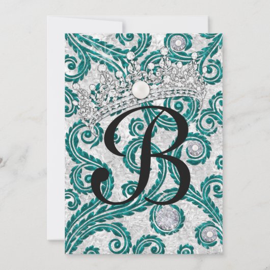 Bling Diamond Parels Feest Uitnodigingen (Achterkant)