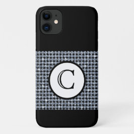 Bling Diamond Zwart Monogram Case-Mate iPhone Case