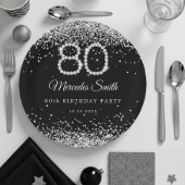 Bling Diamonds 80th Birthday Party Papier Bord