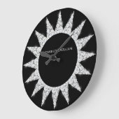 Bling Diamonds Elegant Weddenschap Gift Custom Bla Grote Klok (Hoek)